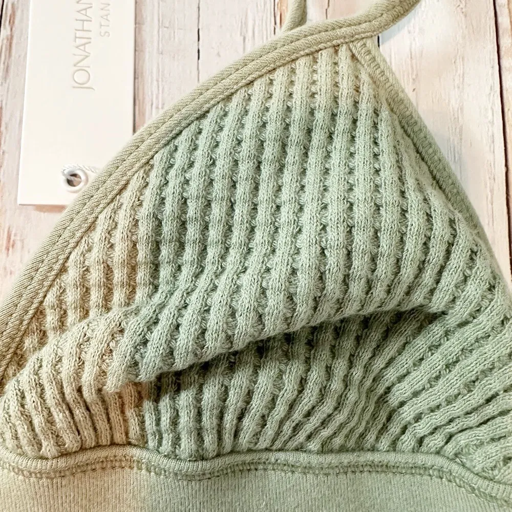 JONATHAN SIMKHAI STANDARD The Juliette Waffle Bralette Size Small Willow - Image 4