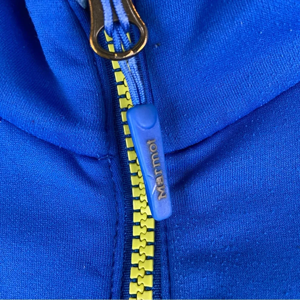 Marmot Radius Stretch Full Zip Fleece Jacket in Ocean Blue Men’s Size Large - Image 5