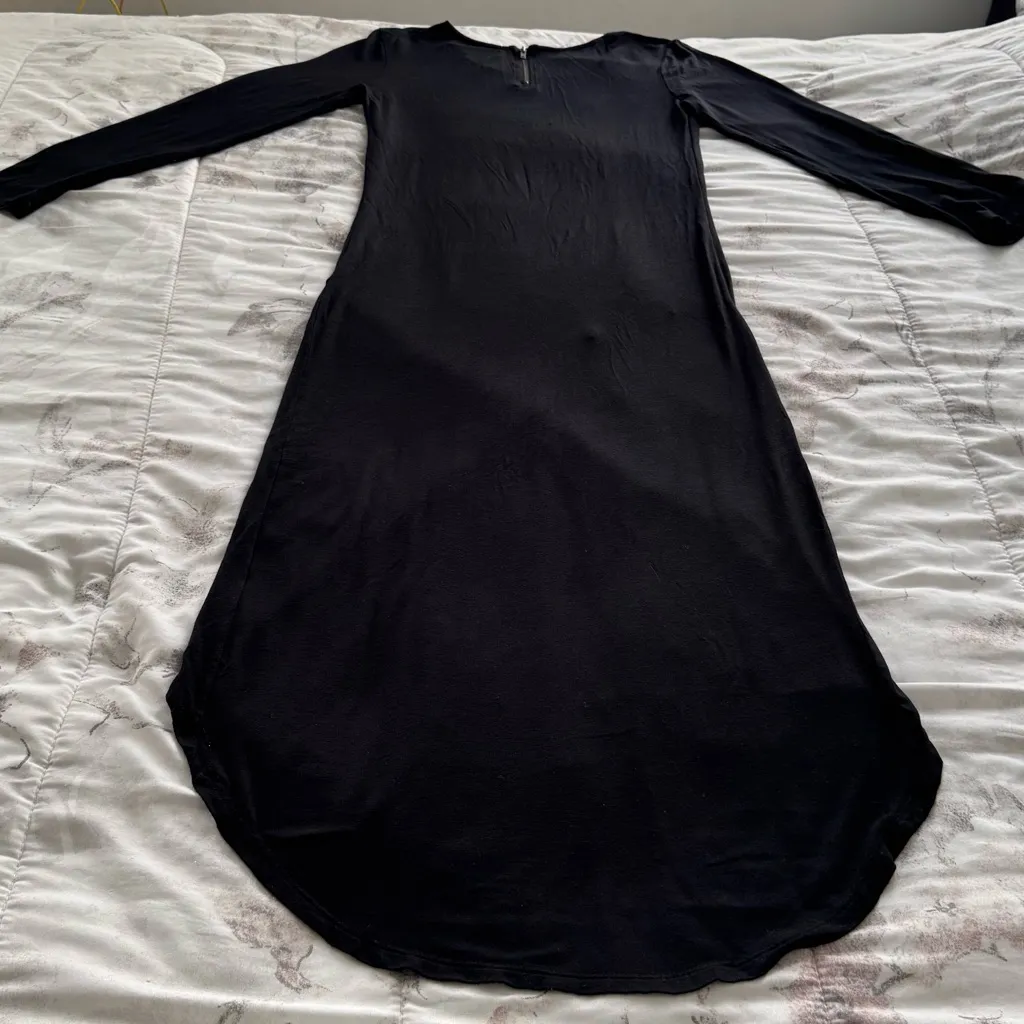 Revolve Benjamin Jay Black Jay Layne hi low modal Long Sleeve Dress, size M Size M - Image 10