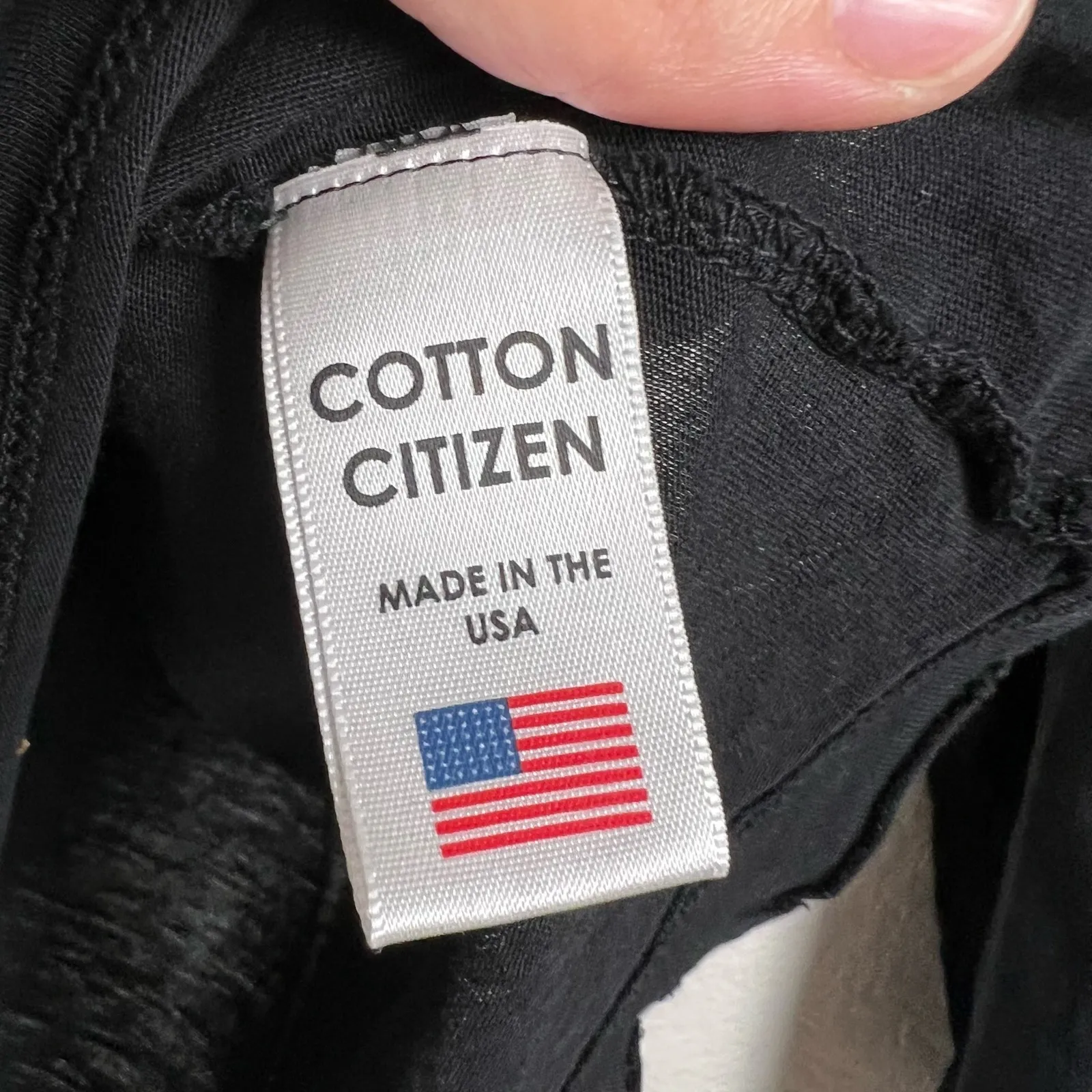 Cotton Citizen Standard Black Distressed Crewneck Long Sleeve T-Shirt Size M - Image 10