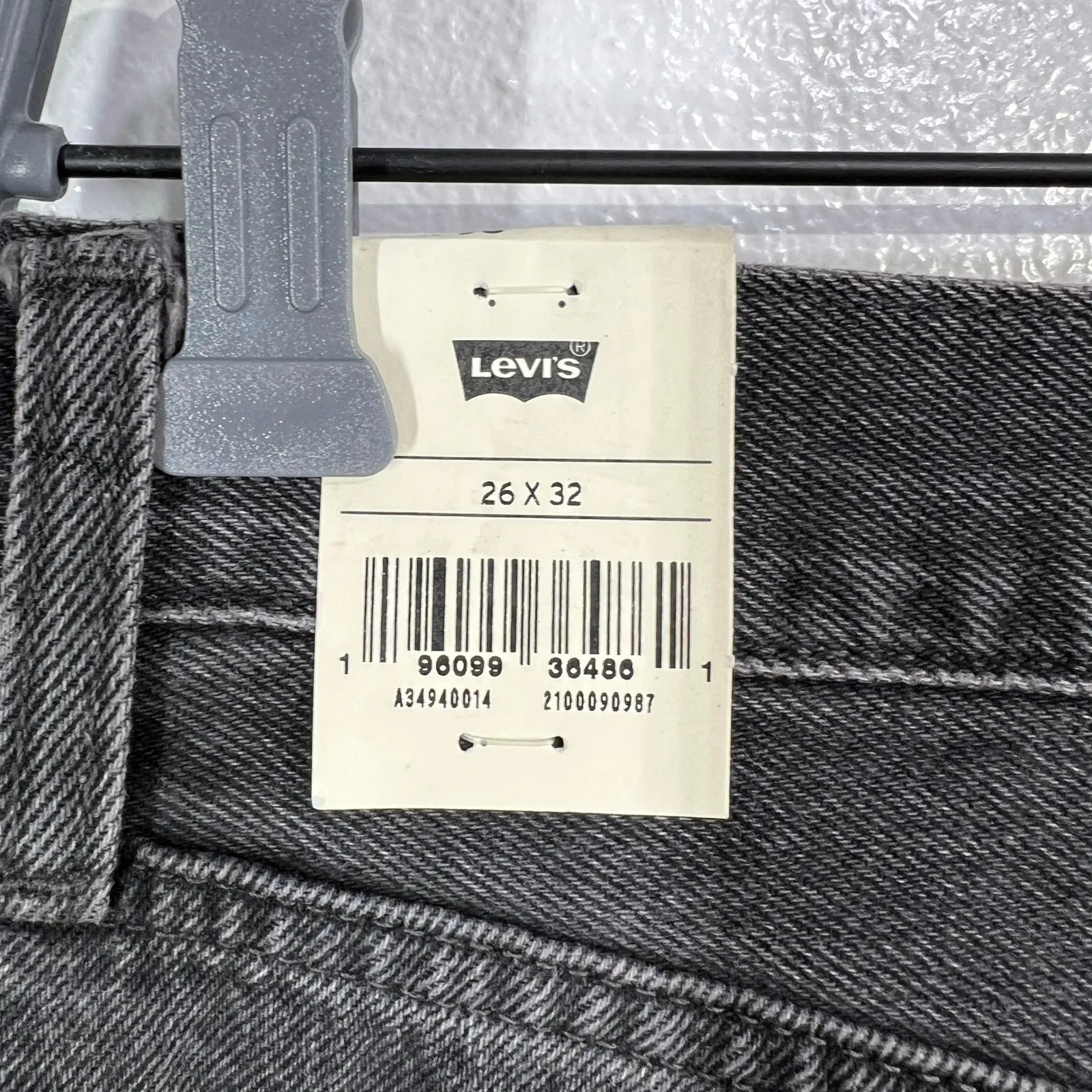 Levi's Premium Baggy Dad Jeans Black Wash Womens 25x32 High Rise Relaxed Fit - Image 9