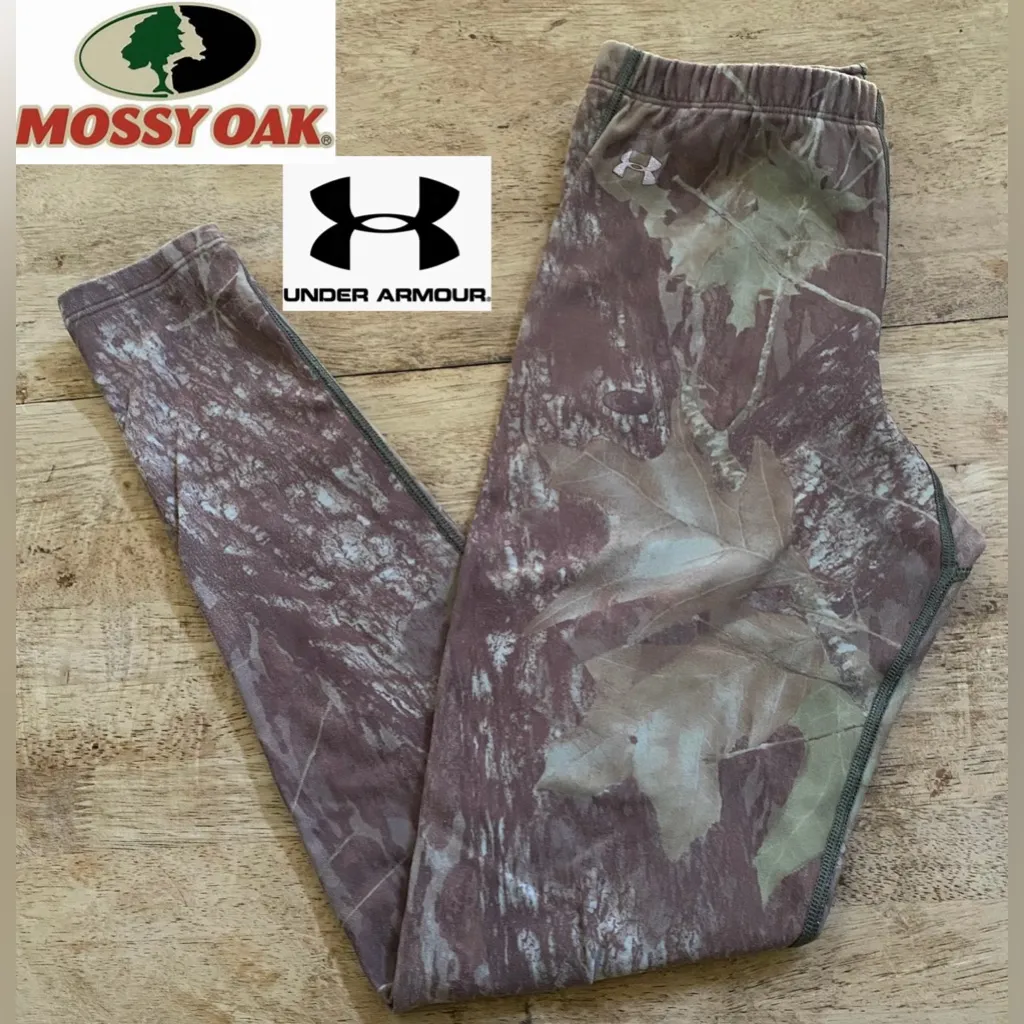 Under Armour Cold Gear X Mossy‎ Oak BreakUp Women’s Sz M Camo Leggings - Image 2