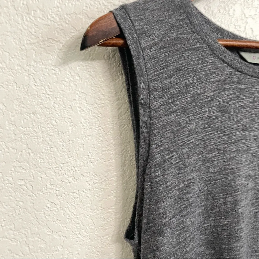 Athleta Womens Shirt Tank Siro Twist Back Sleeveless Heather Gray Size Large - Image 7