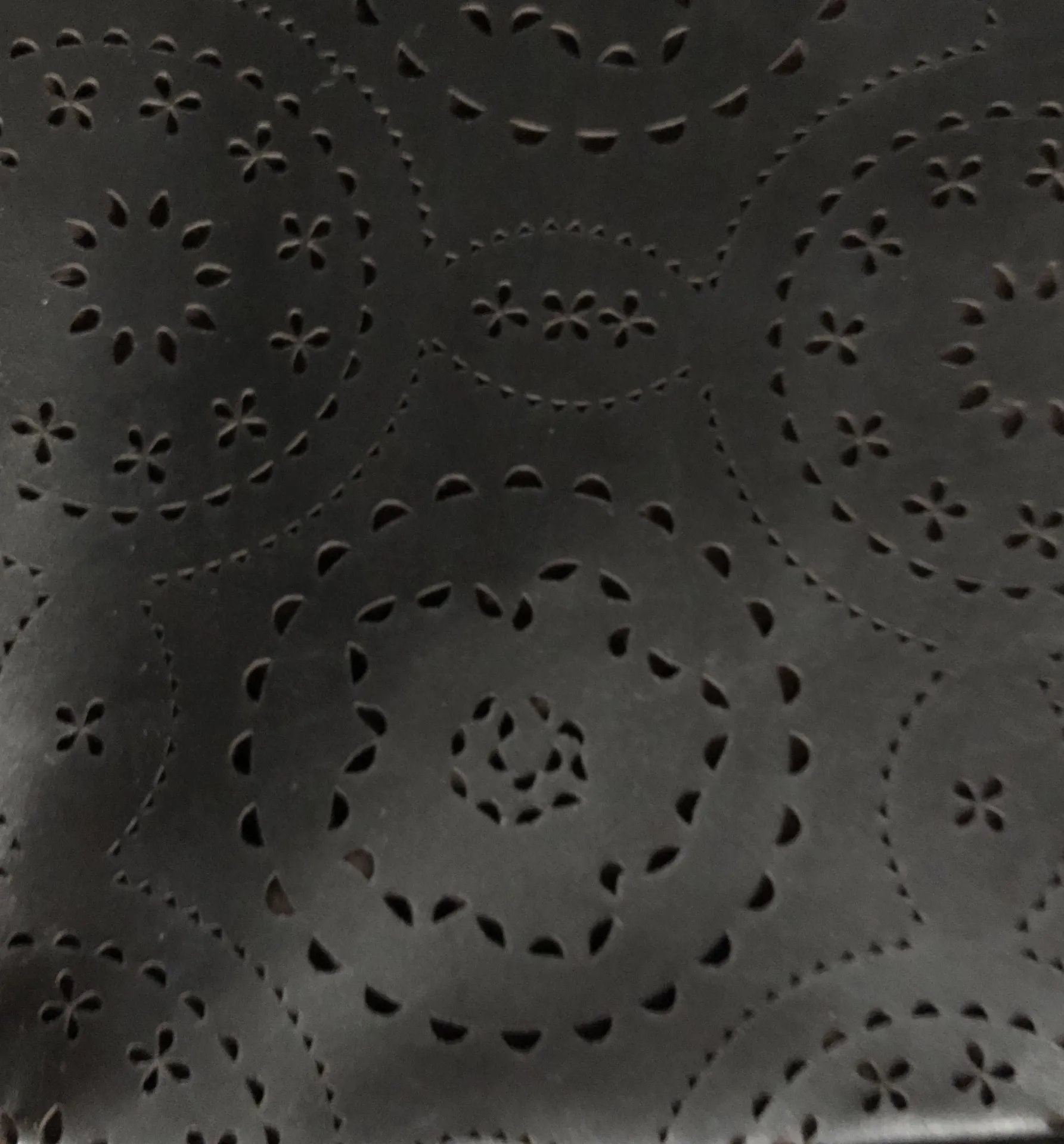 Black Leather Perforated Shoulder Bag - Image 14