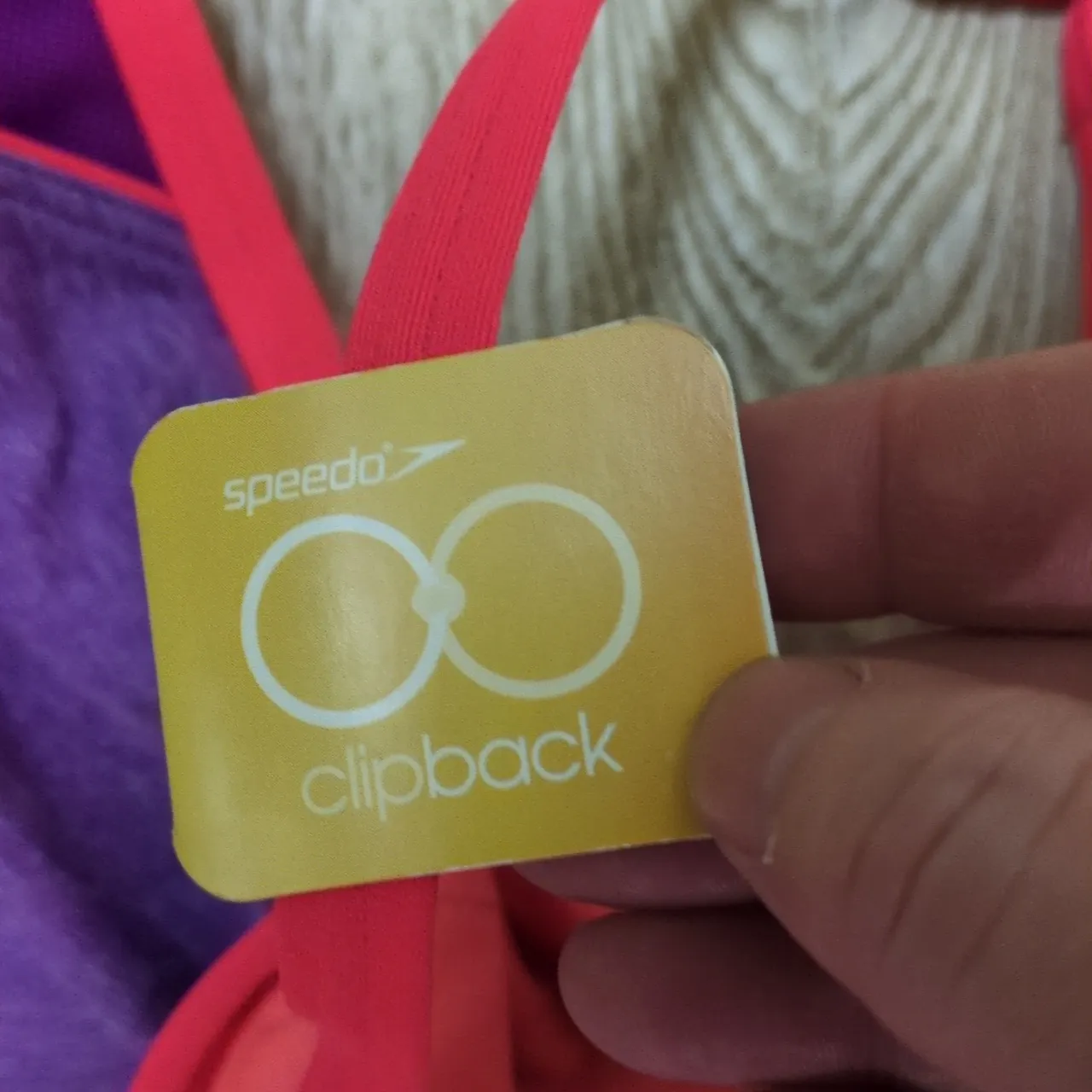 Speedo Vivid Violet Fitness One Piece SwimSuit Size 10 - Image 2