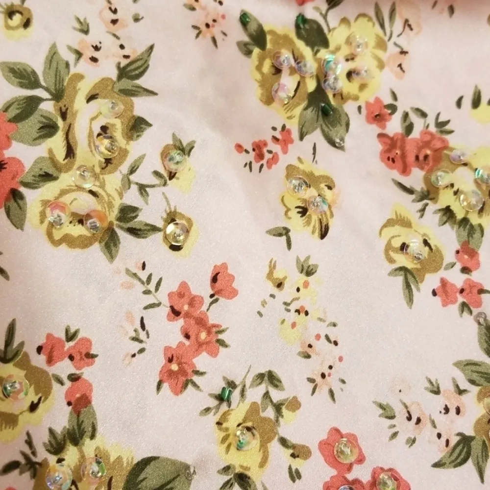 💕GOLD HAWK💕 100% Silk Camisole Pink Blossom Size M - Image 5