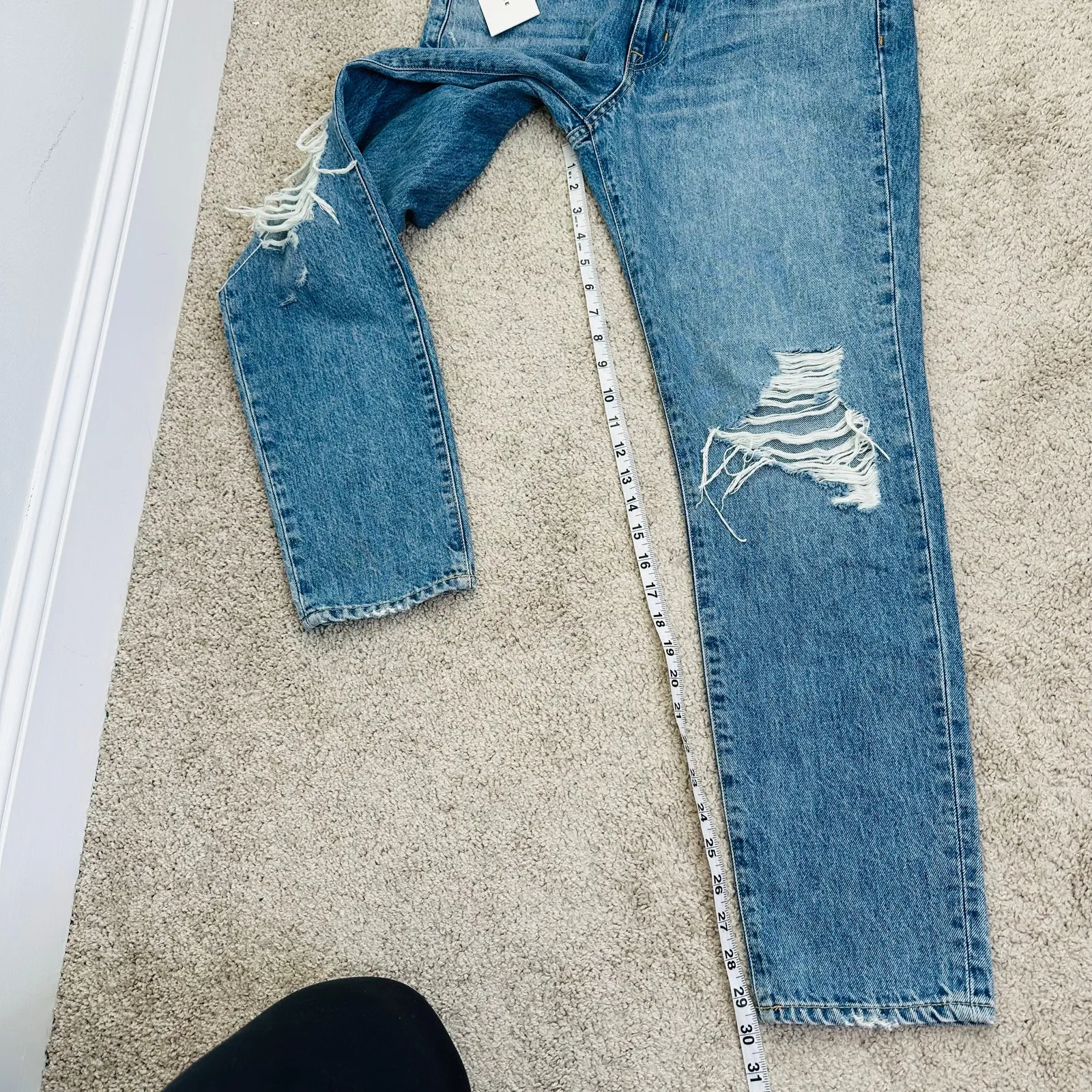 NEW SLVRLAKE Beatnik High Waist Jeans in Nashville Rebel Wash Size 29 Blue - Image 2