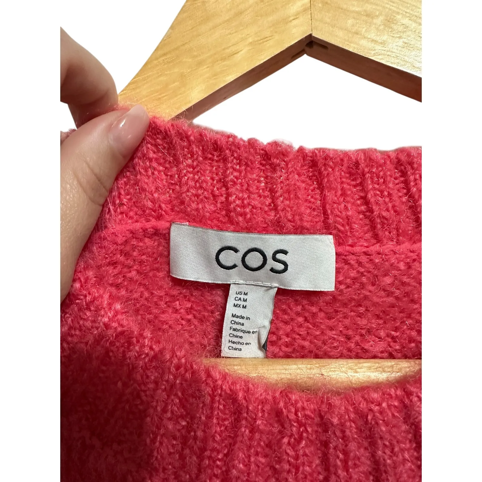 COS Women's Mohair knitted cropped sweater vest Pink rare Enid Sinclair M - Image 5