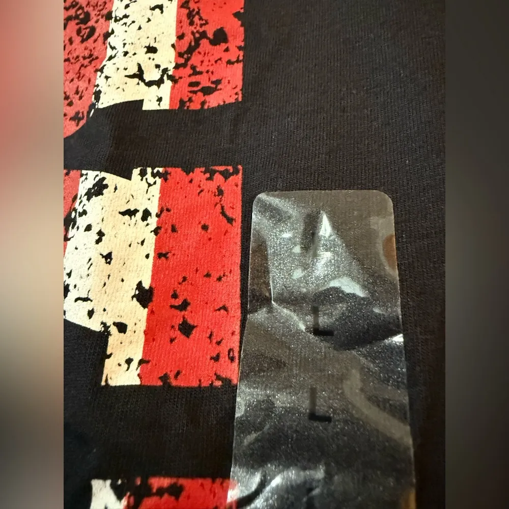 Under Armour I WILL American Flag Logo Tee Black T-Shirt Semi-Fitted NWT Large - Image 14