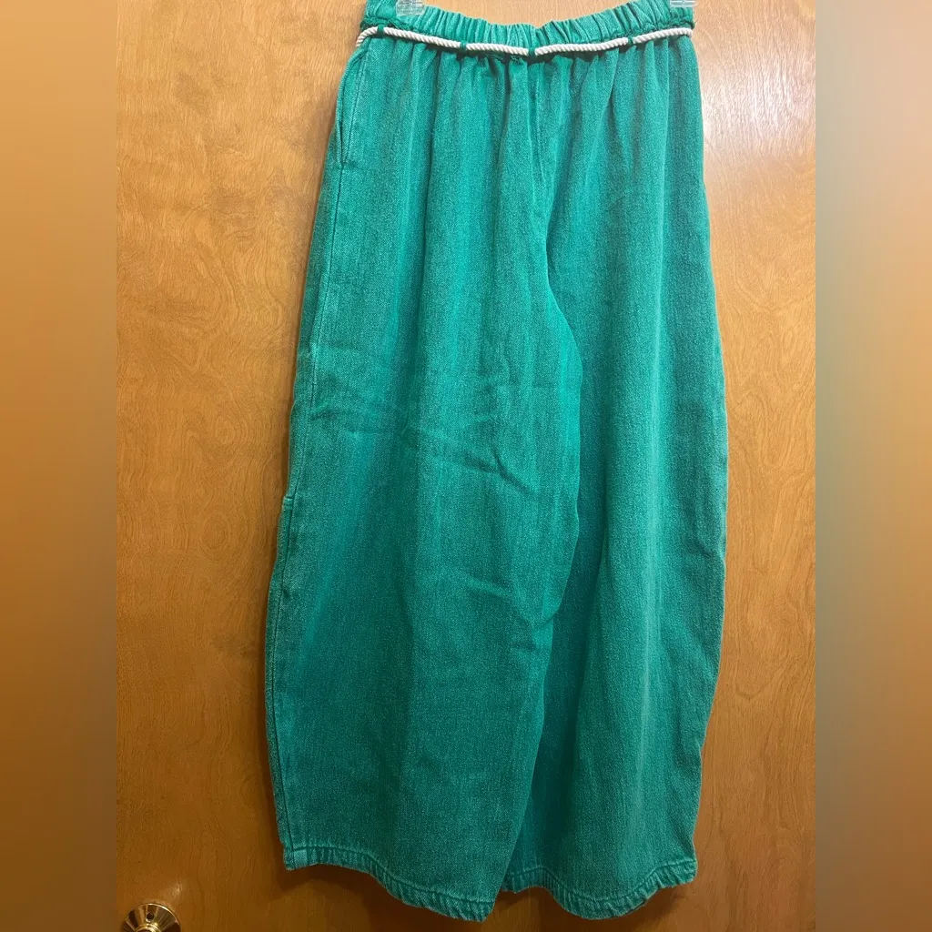Free People Kayden Barrel Pants in First Tee (green), XS. NWT - Image 3
