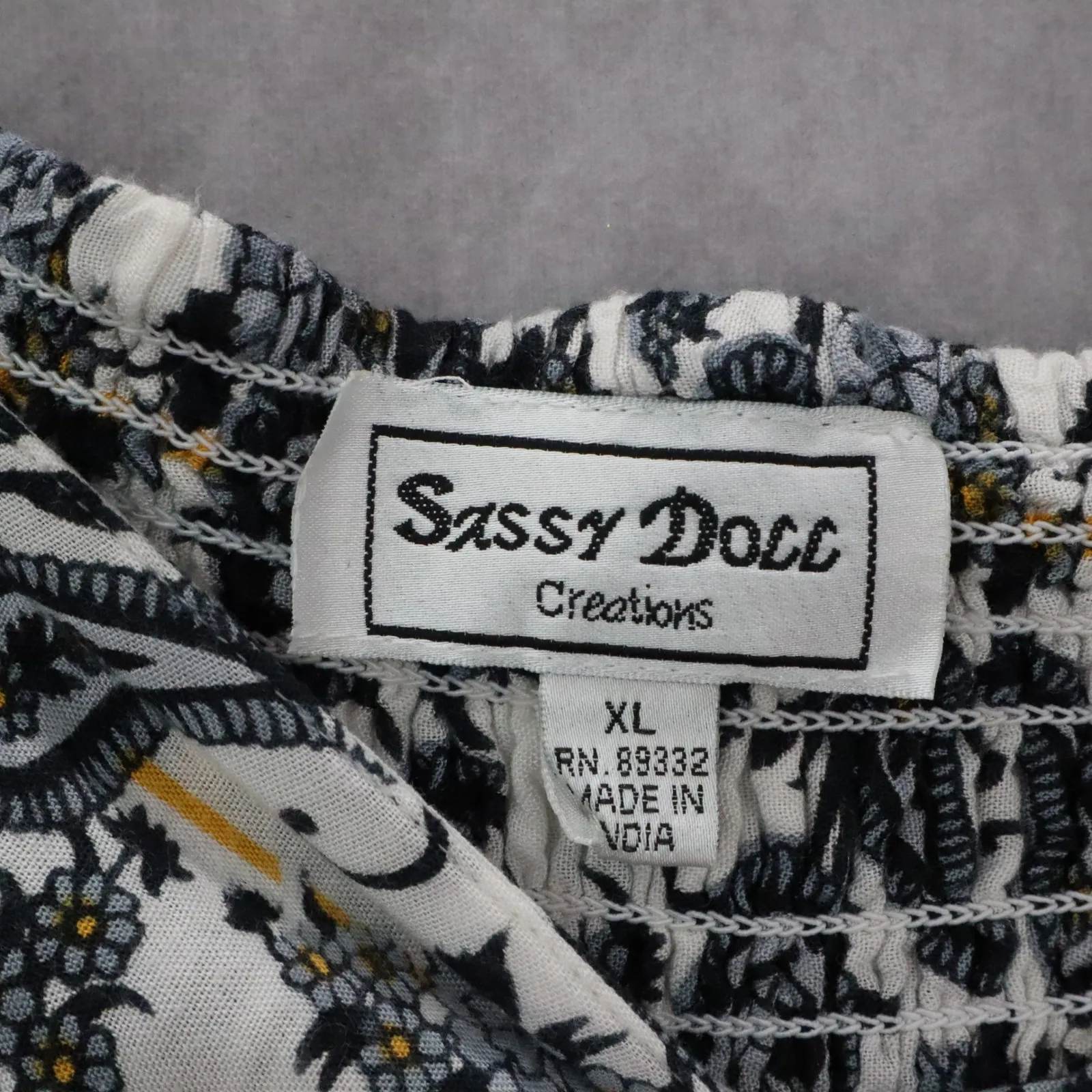 Sassy Doll Boho Paisley Skirt Midi Gypsy Floral Festival Retro XL Extra Large Black - Image 7