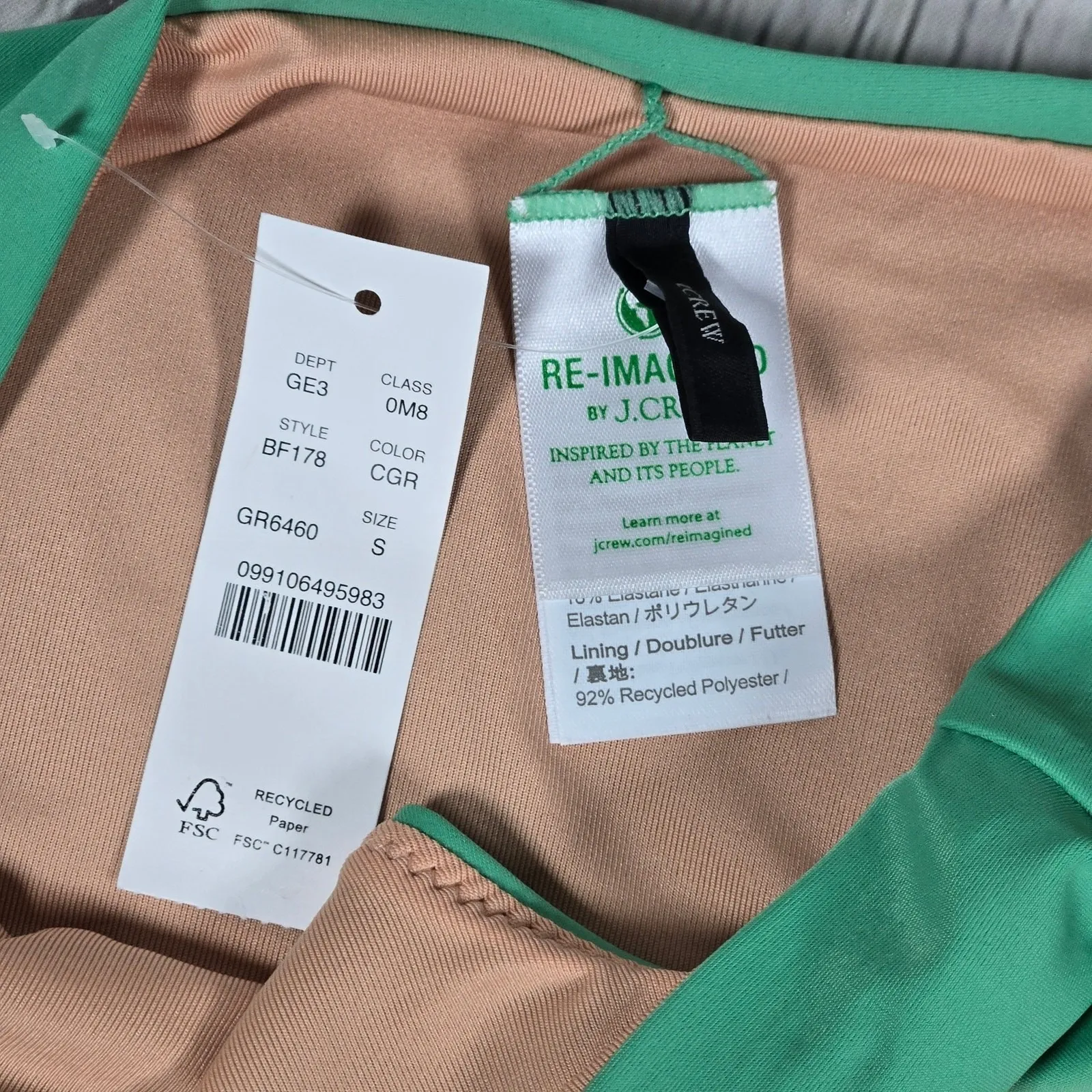 J. Crew‎ High-rise bikini bottom in Canteen Green S NWT - Image 4