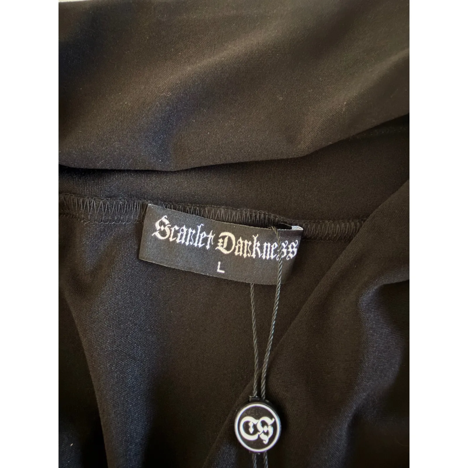 Scarlet Darkness Black Lace Trim Short Sleeve Gothic Lolita Dress Size L Size L - Image 7