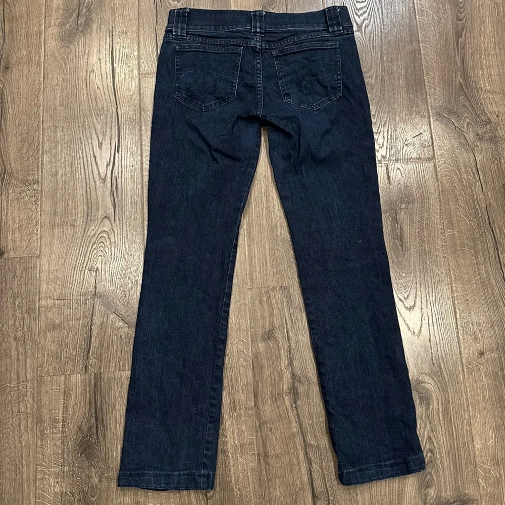 Juicy Couture Jeans Womens 26 Blue Low Rise Dark Wash 5 Pocket The Kate *hemmed - Image 13