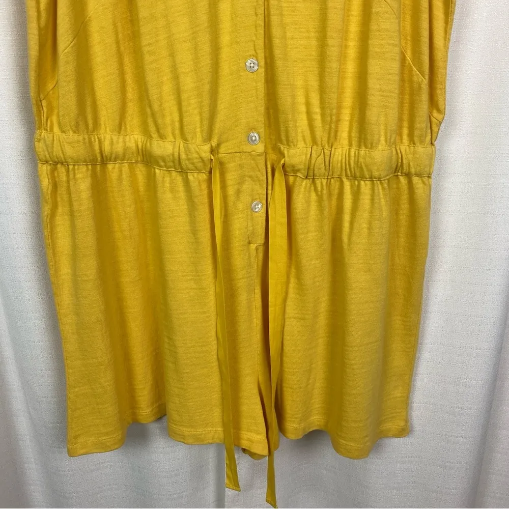 LOFT Plus Yellow Cotton V Neck Romper Sz.22W NWT - Image 6