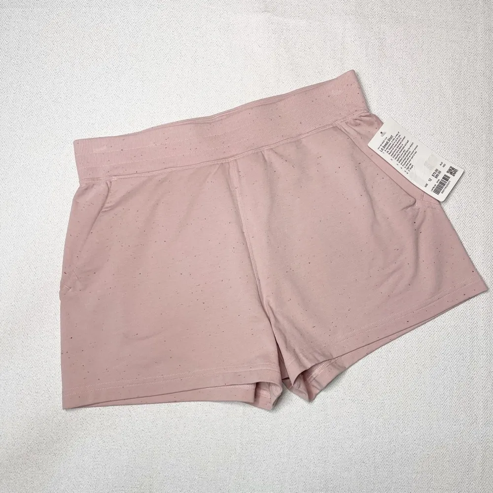 Lululemon High Rise Shorts LA Sweat Terry Cloth Short Mink Berry 12 NWT - Image 5