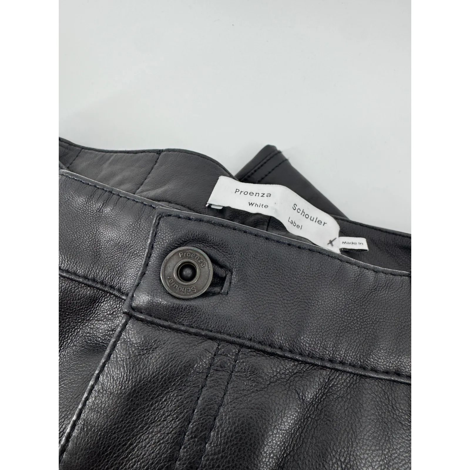 Proenza Schouler White Label Straight Leg Leather Pants Womens Sz 12 NWOT $1495 - Image 9