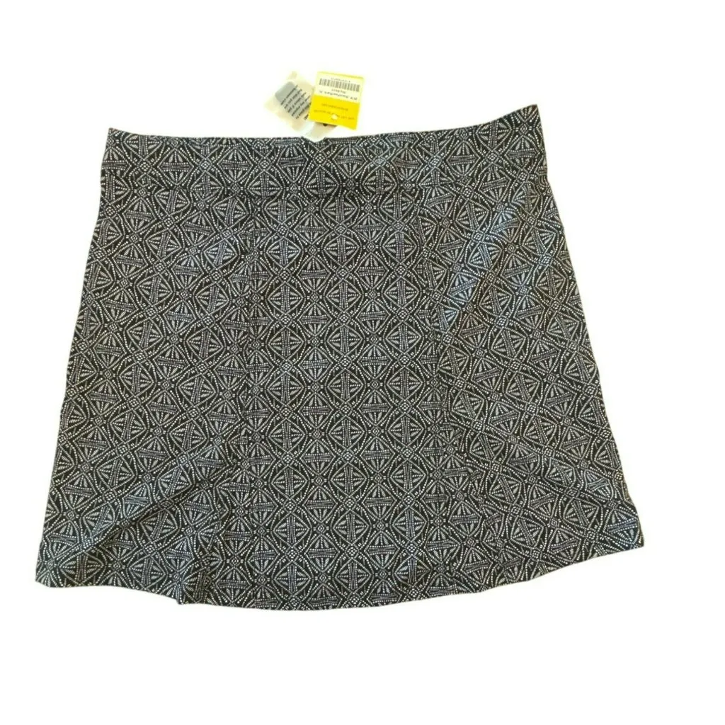 Rip Skirt Hawaii Black Skirt XL Batik Print Swim Wrap 19” Pockets Cover Up NWT - Image 6