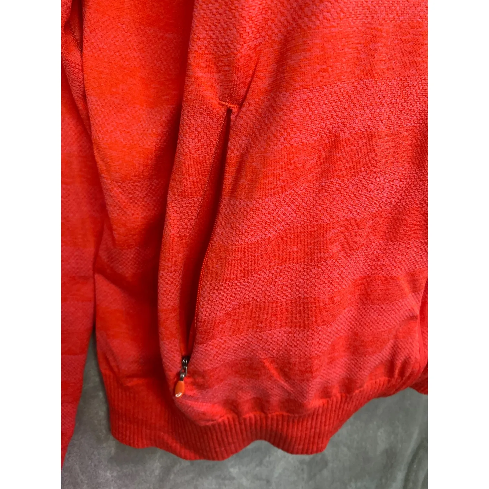 ASICS Womens Track Jacket Full Zip Athletic Orange Stripe Size XL - Image 2