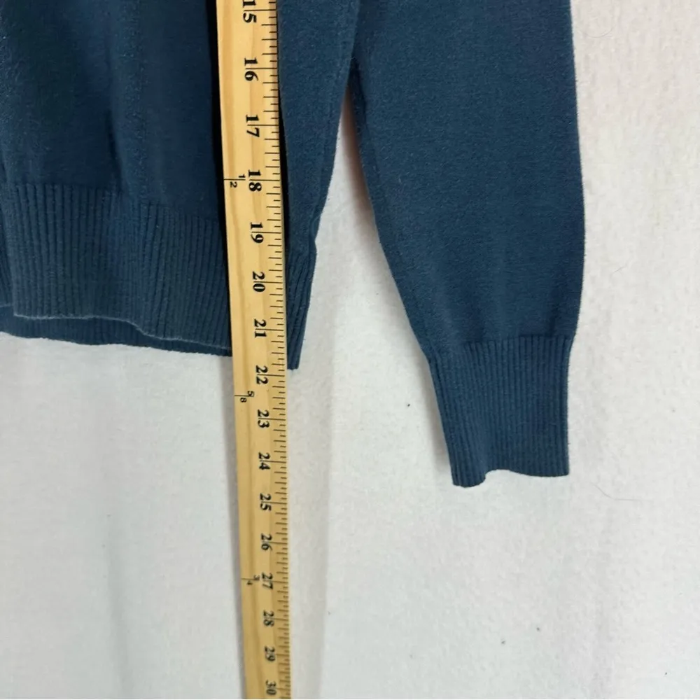 Active V Neck Pullover Basic Sweater Womens Large Blue - Image 5