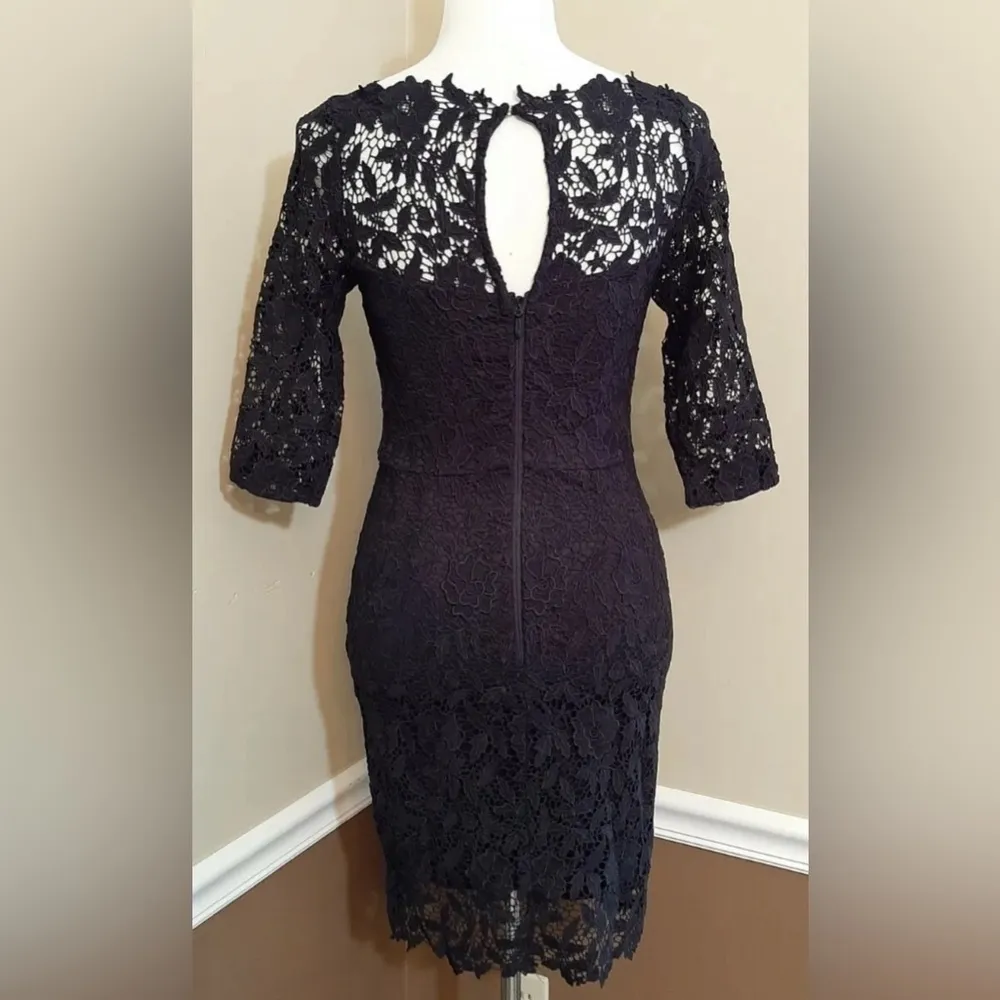 Soiéblu Black Lace 3/4 Sleeve Sweetheart Neckline ModCloth Dress Size Small NEW - Image 6