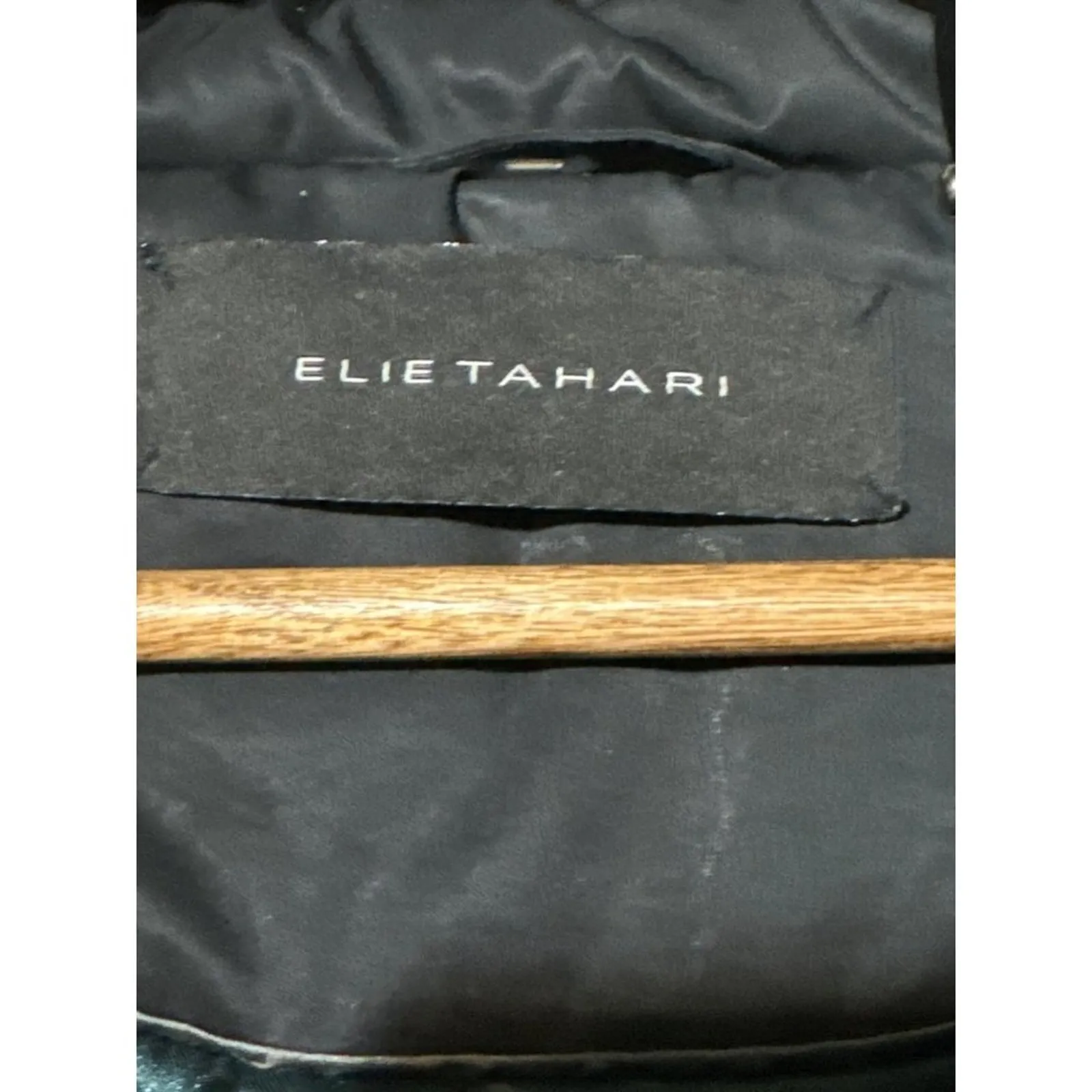 Elie Tahari · Small (Est) · Down Filled Puffer Jacket · Black Quilted Coat - Image 4