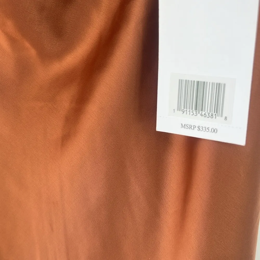 NWT Jason Wu Lana Cowl Neck Satin Midi slip Dress size Medium bronze msrp $335 - Image 6