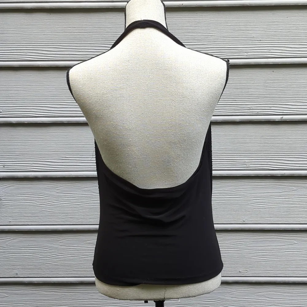 Fashion Bug  Open Back Sparkly Halter Top  Y2K Going Out Top - Image 5