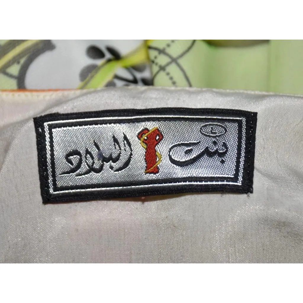 Middle East Arabian Green Floral Maxi Evening Dress Gown XL 1X Sequin Ruffles - Image 14