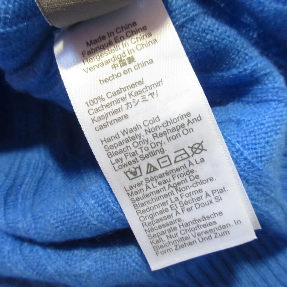 NWT J.Crew Cashmere Cable-knit Henley T-shirt in Sail Blue Sweater S - Image 5