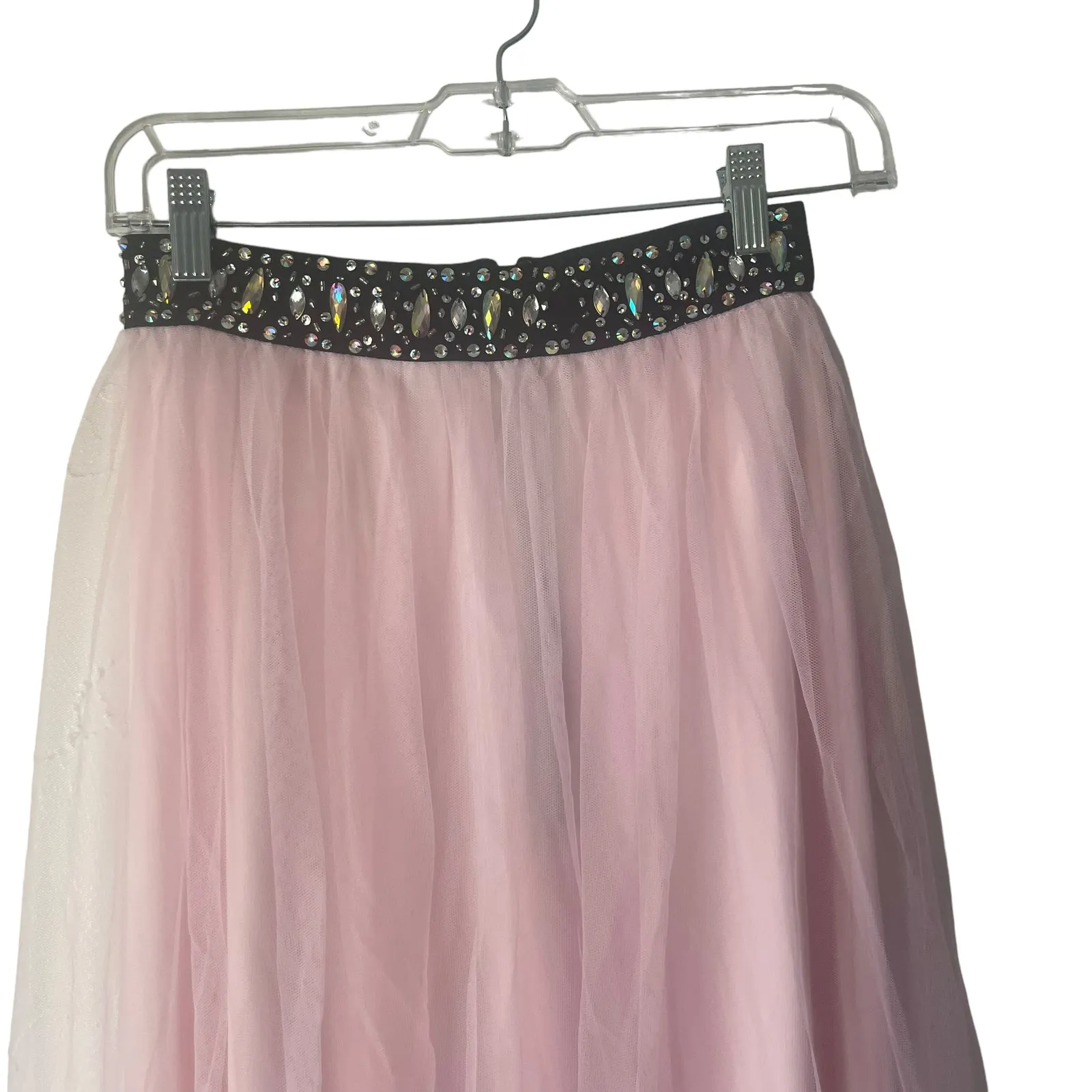 Blondie Nites Women's Size 1 Bedazzled‎ Jewel Pink Tule Black Halter Top 2 Piece - Image 12