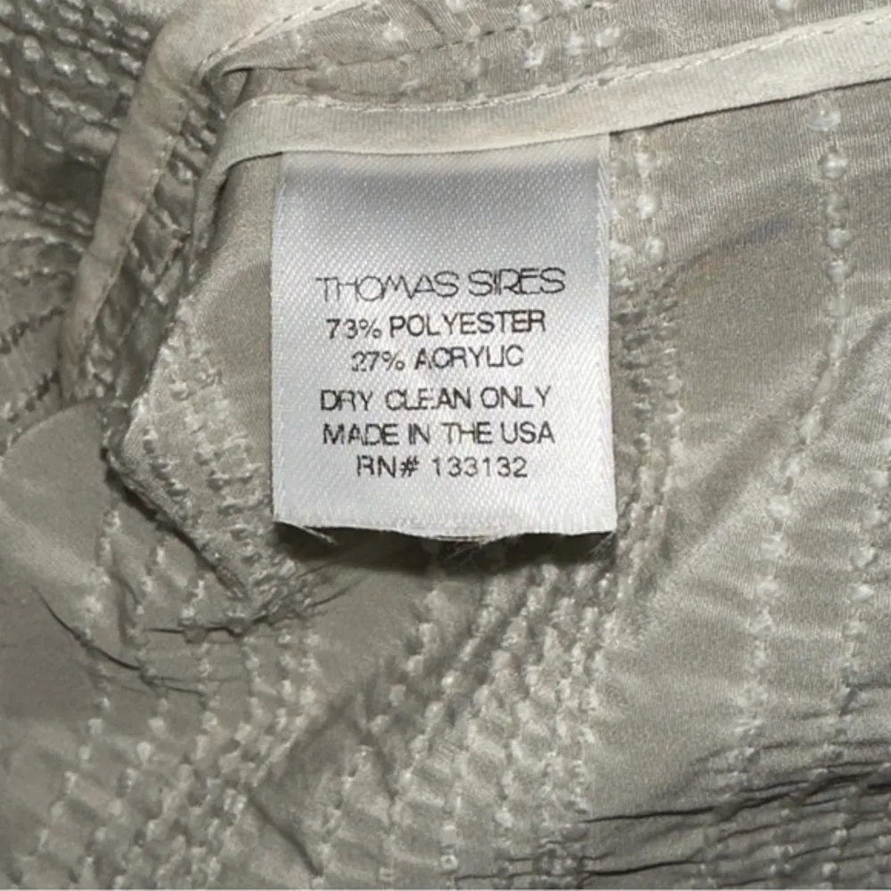 Thomas Sires Vintage 90’s Womens Size 6 Khaki Beige White Embroidered Mini Skirt Tan - Image 6