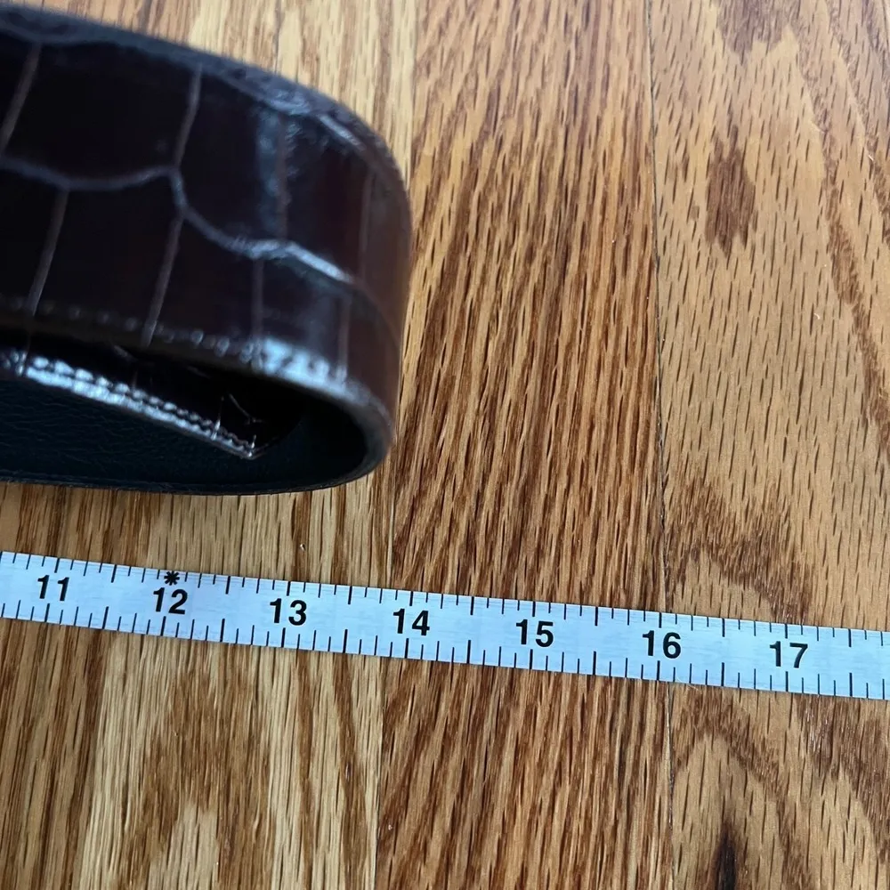 Connie Bates Farenheit Brown Leather Belt Semi Precious Stones 28" - Image 10