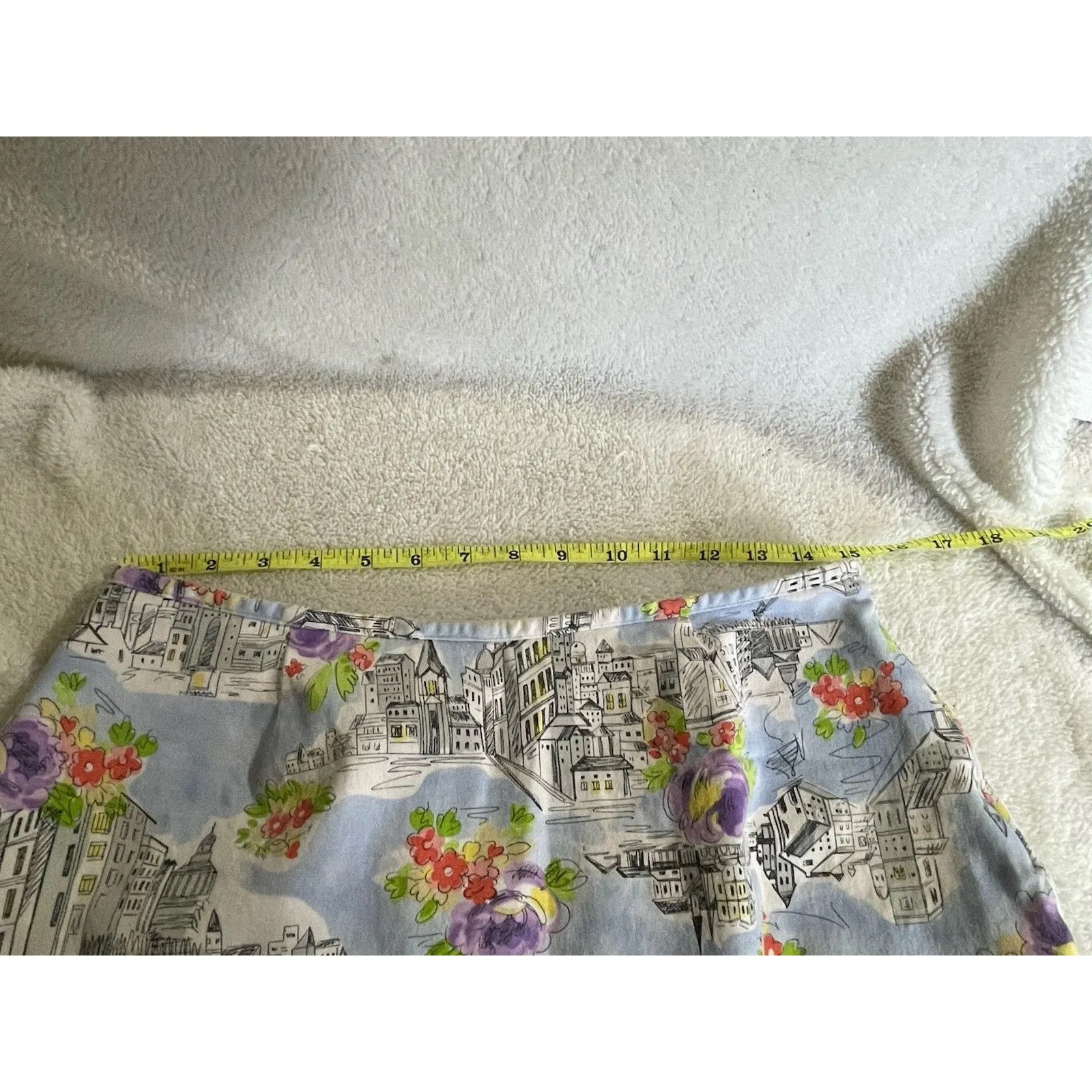 Briggs New York Skort Womens 12 City Scape Floral Multicolor - Image 7