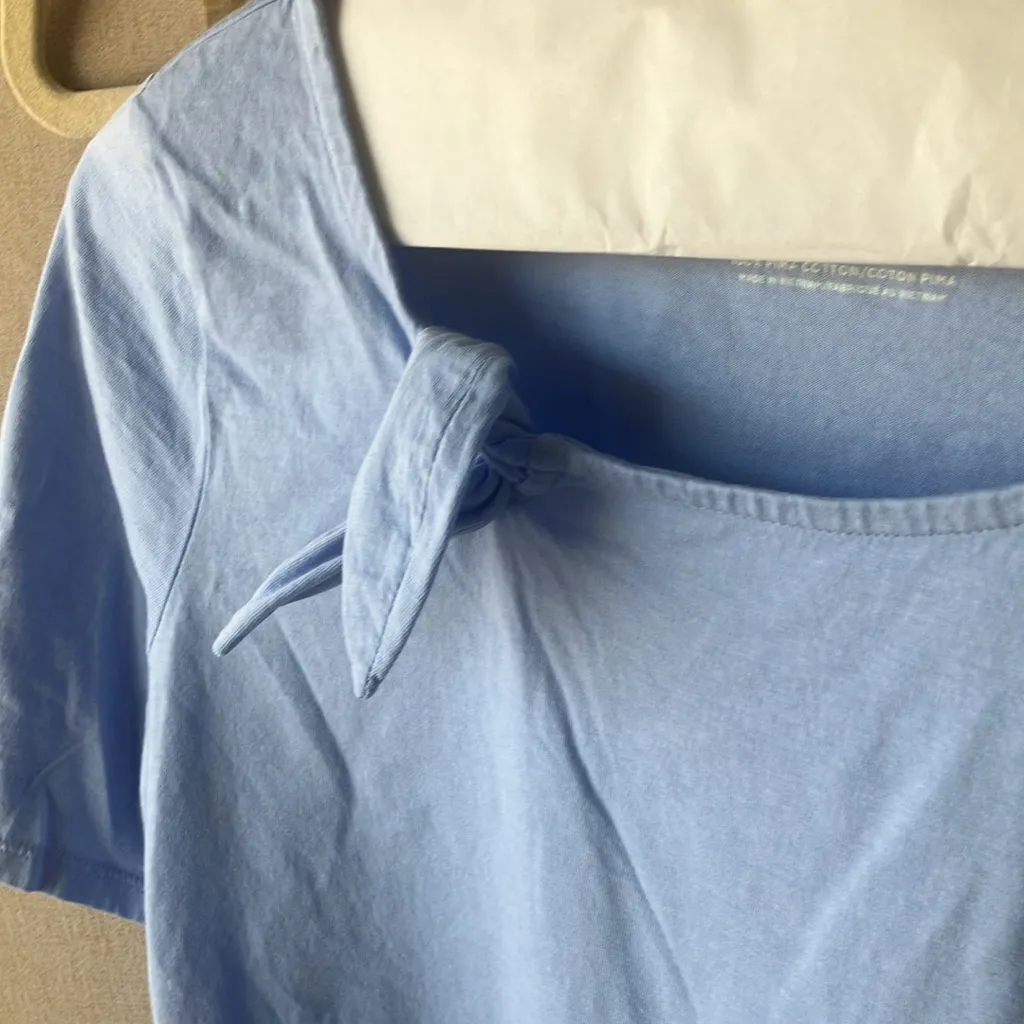 Talbots Light Blue Women's Top petite medium - Image 2