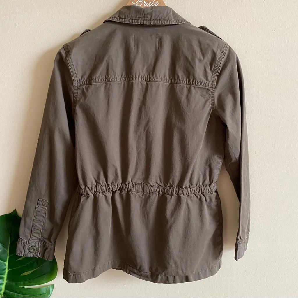 Hinge Utility Jacket Zip Front Army Green Women's Size Small - Image 6