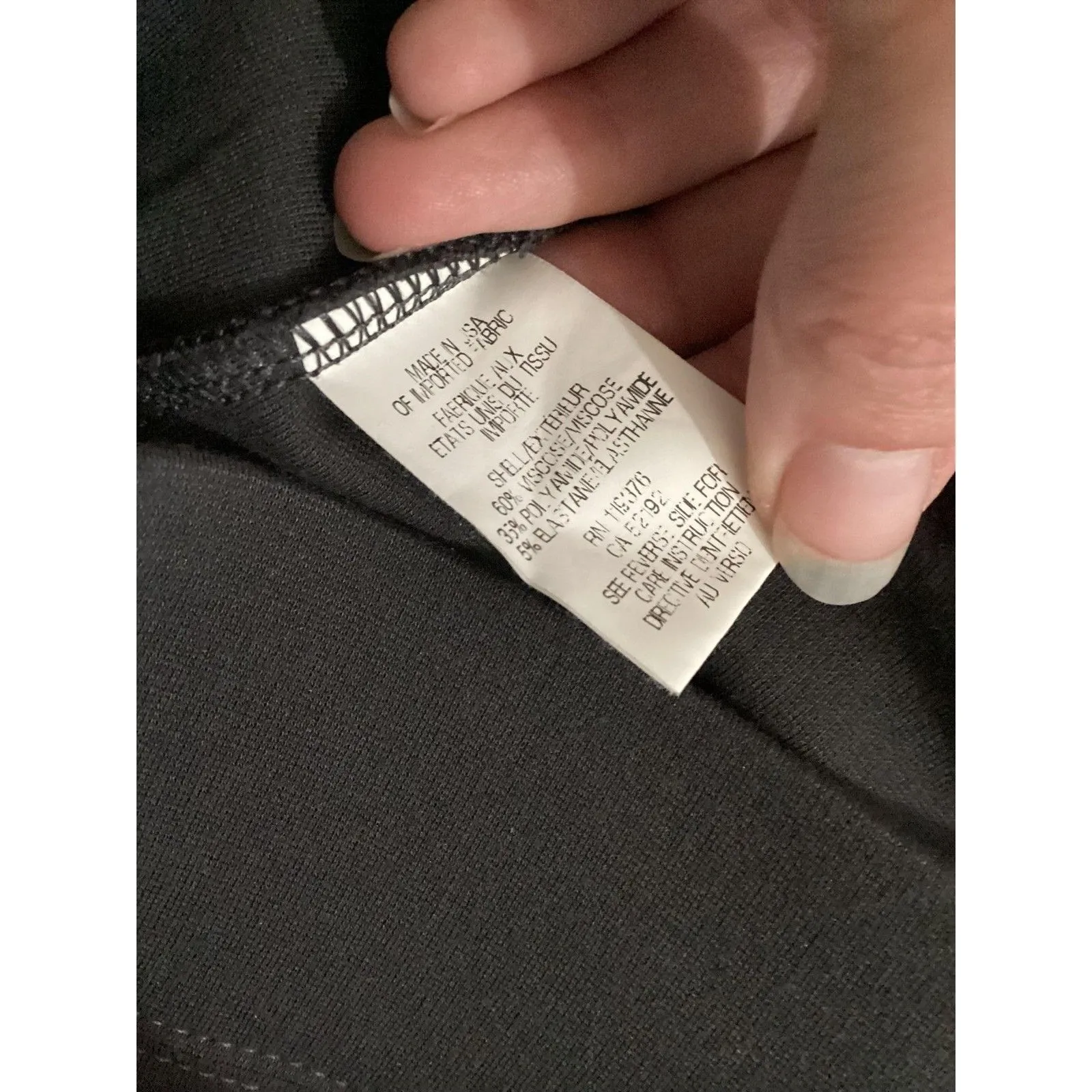 Helmut Lang Leggings Womens Medium Black Slim Fit Stretch Pull On Made USA Yoga - Image 5