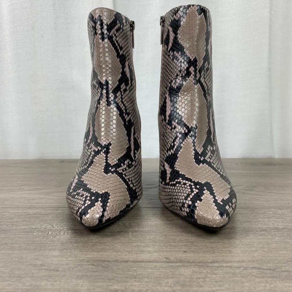 Aquatalia Mauve Black Snakeskin Embossed Leather Palomina Ankle Boots Sz.10 NWOB - Image 7