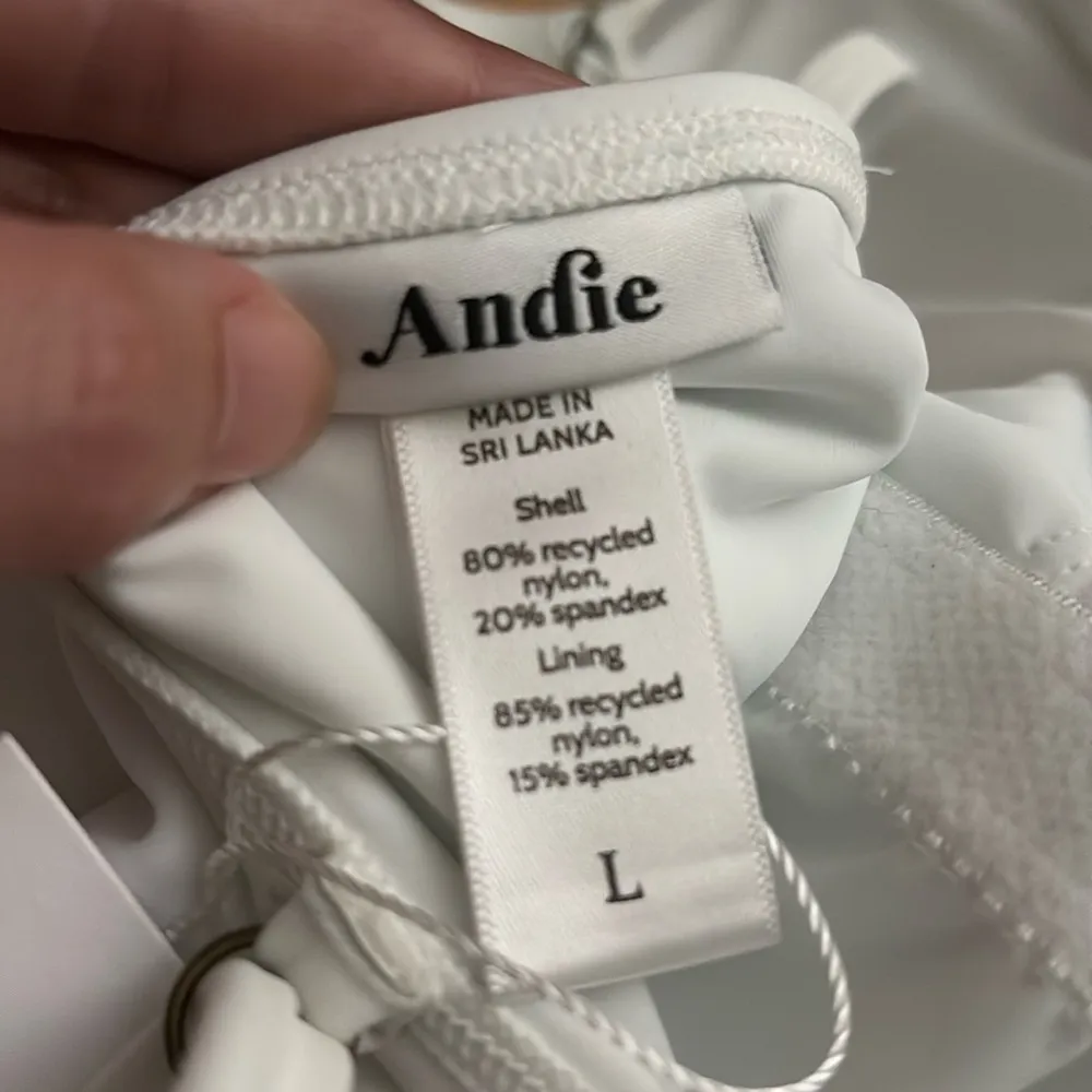 Andie The Amalfi‎ One Piece Swimsuit White Size L NWT- minimalist - Image 6