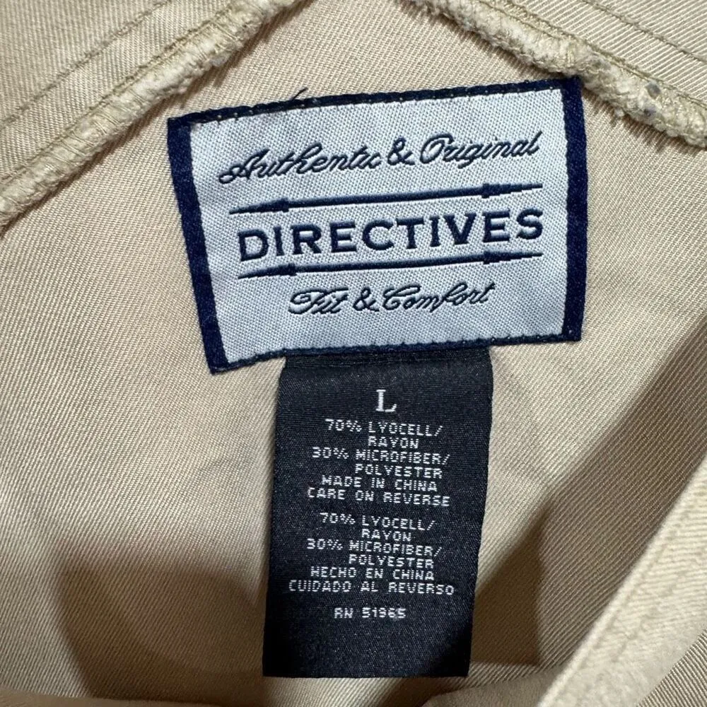 Directives Lyocell Khaki Jumper Dress overall dress Pockets Adjustable Straps Tan Size L - Image 8