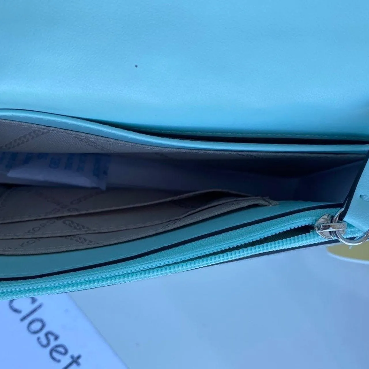 Michael Kors Aqua Phone Crossbody Handbag - Image 7