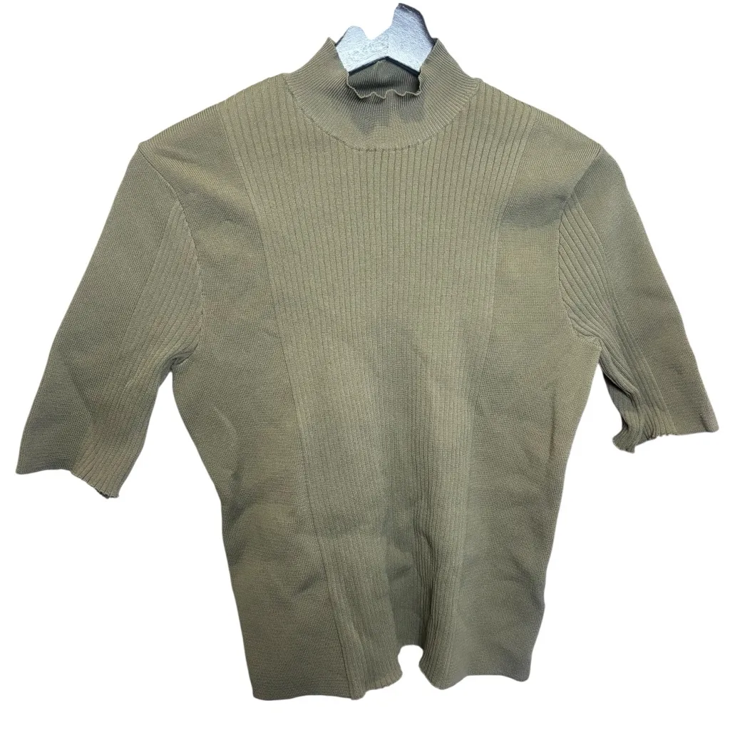 Scoop Hunter Green Mock Neck Turtleneck Short Sleeve Size XL - Image 9