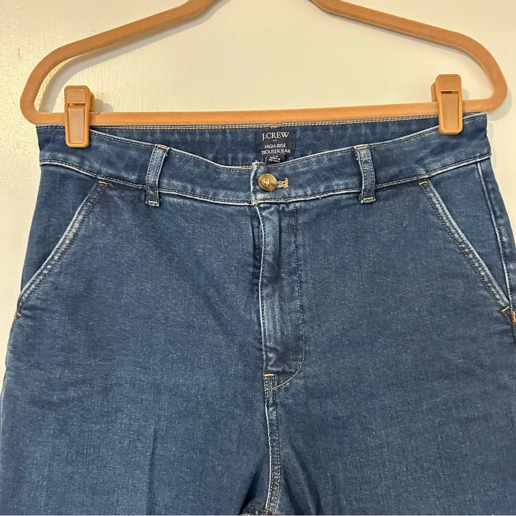 J. Crew High Rise Trouser Jean Women’s 29 CB383 Blue - Image 3