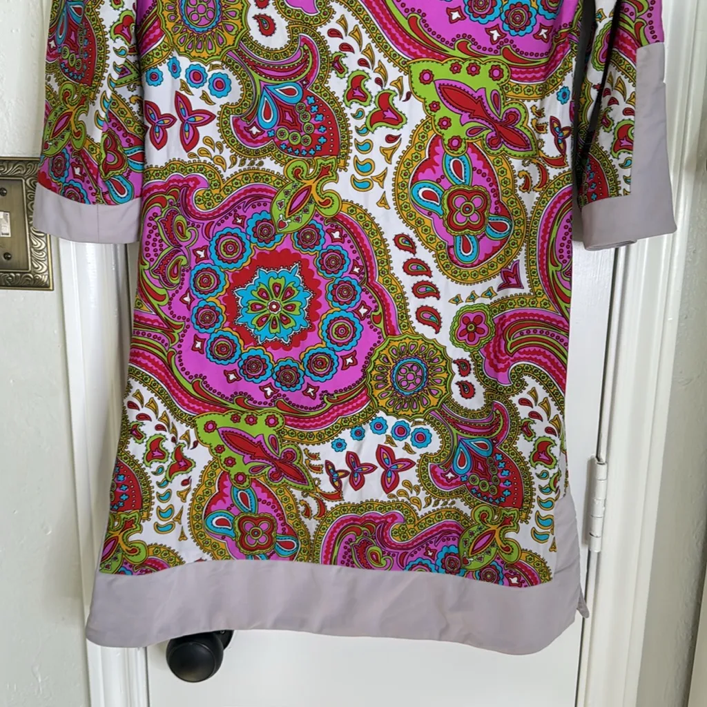 Jude Connally Holly tunic dress Jude cloth with colorful paisley Pink - Image 8