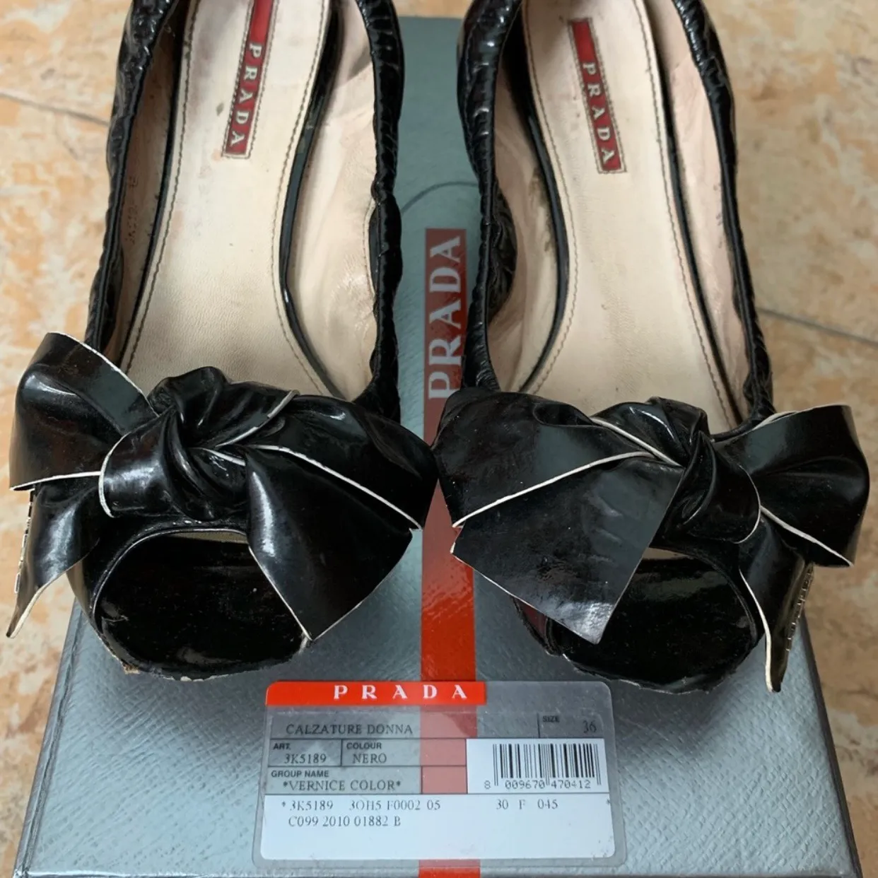 patent leather bow kitten heel - Image 3