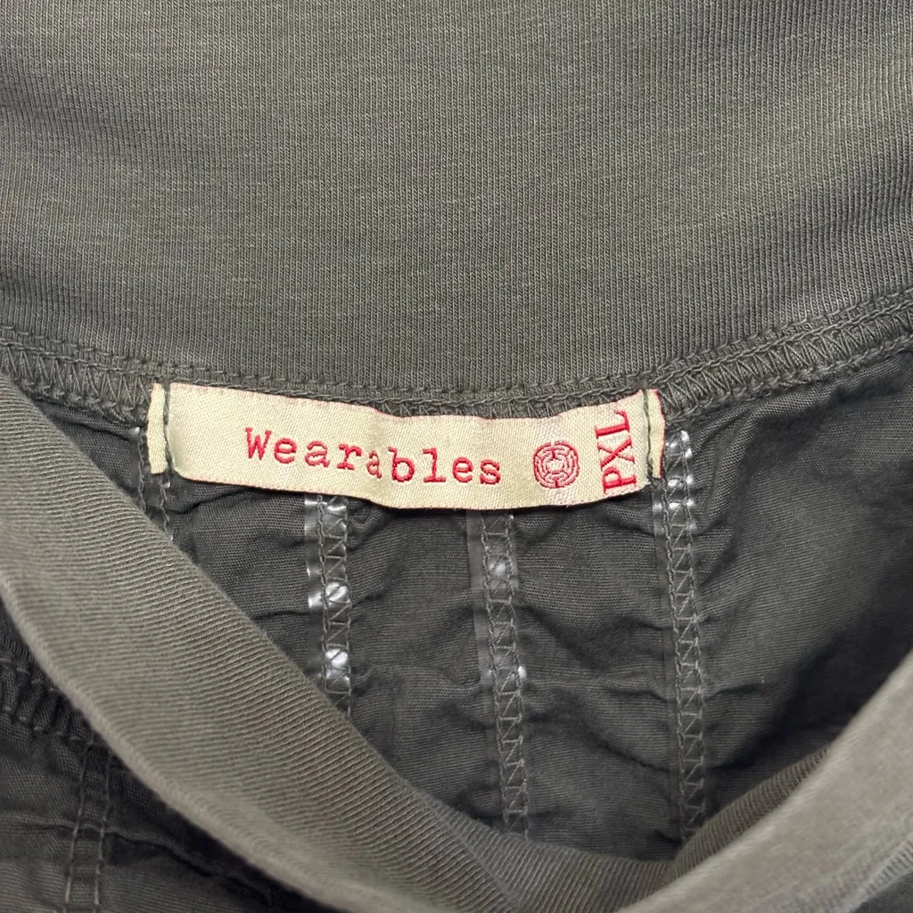 Wearables by XCVI Trace Ruched Mini Skirt in Dark Green - Size XL Petite - Image 5