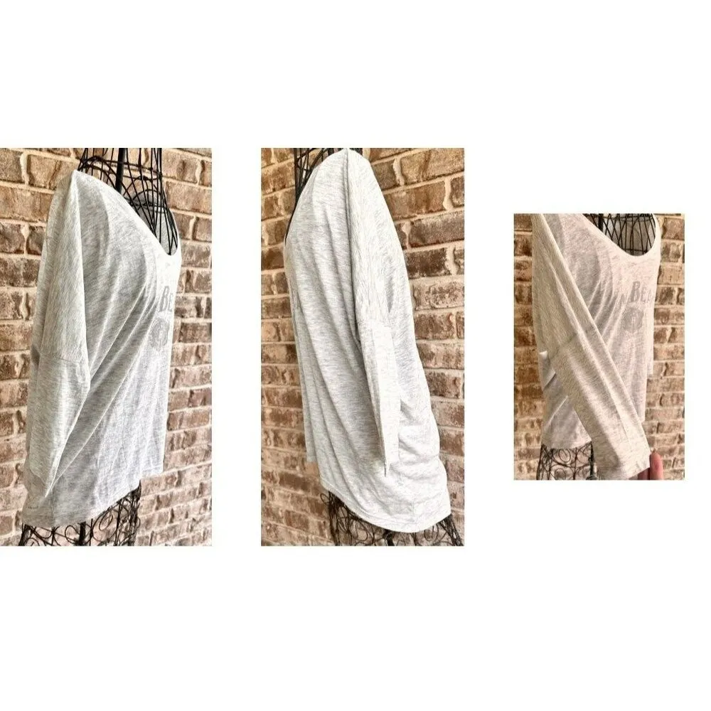 NWT Knob Hill Jim Beam Tee Top Sz M Light Gray Bourbon Whiskey Logo Drop… - Image 11