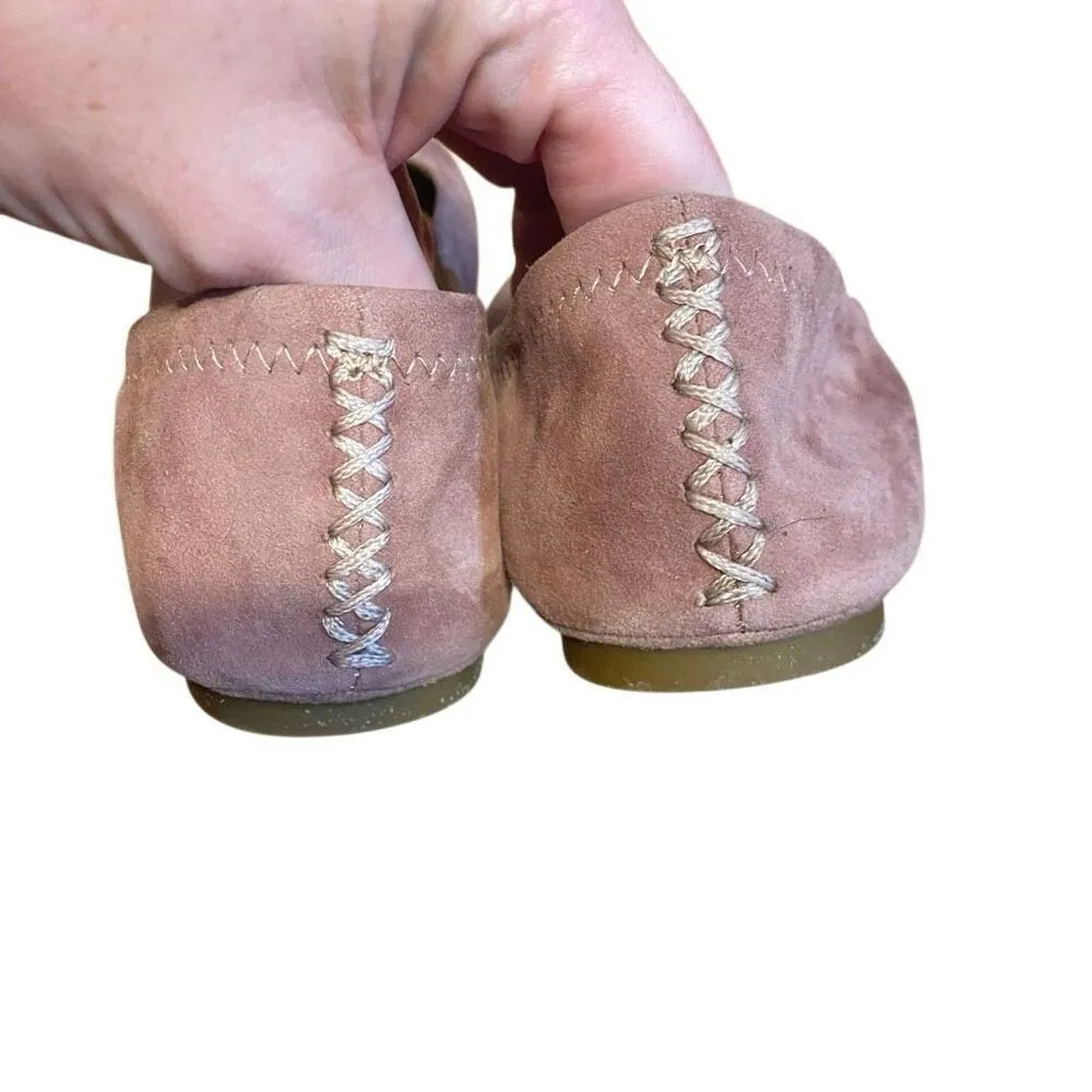 Lucky Brand Emmie ballet flat in a mauve or dusty pink suede material 6.5 - Image 7