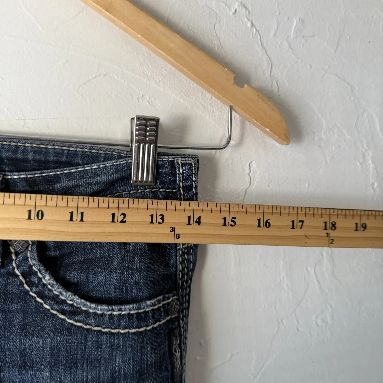 Silver Jeans Capri Jeans Womens 25 Natsuki Stretch Denim Straight Leg Stitching Blue - Image 5