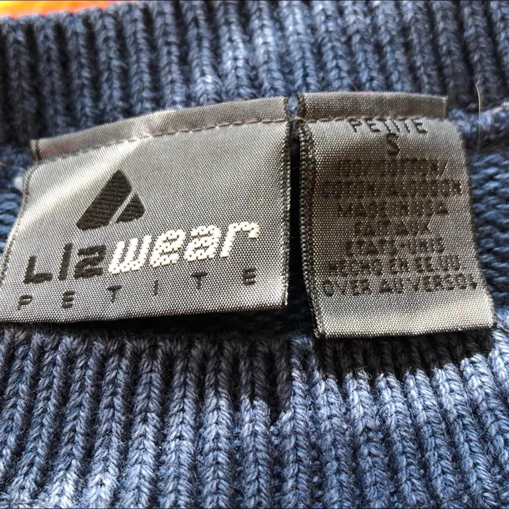 Vintage Liz Wear By Liz Claiborne Women’s SP rainbow knit Crewneck sweater - Image 4